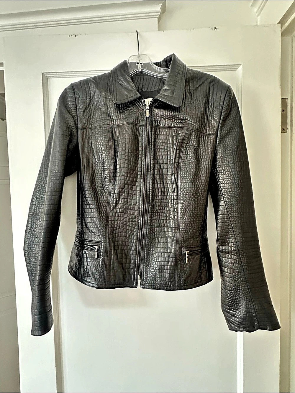 Holt Renfrew Black Leather Jacket Size XS